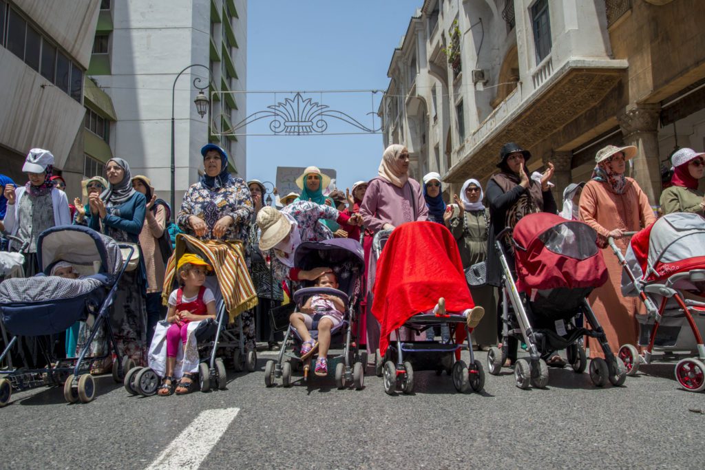 La grande manifestation de solidarité à Rabat